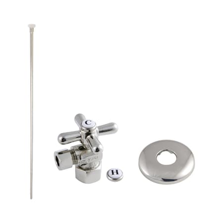 Trimscape Toilet Supply Kit Combo 1/2 IPS X 3/8 Comp Outlet, Nickel